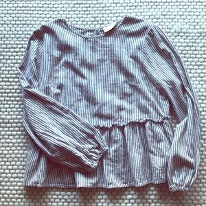 Long-sleeved peplum top